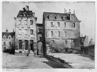Ansicht der Maternité Port-Royal, das Eingangstor, 1905